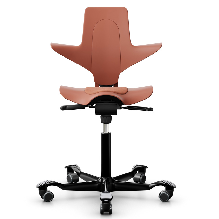 HAG Capisco Puls 8010 Rosehip mit Kissen Capture Coral - Gestell schwarz