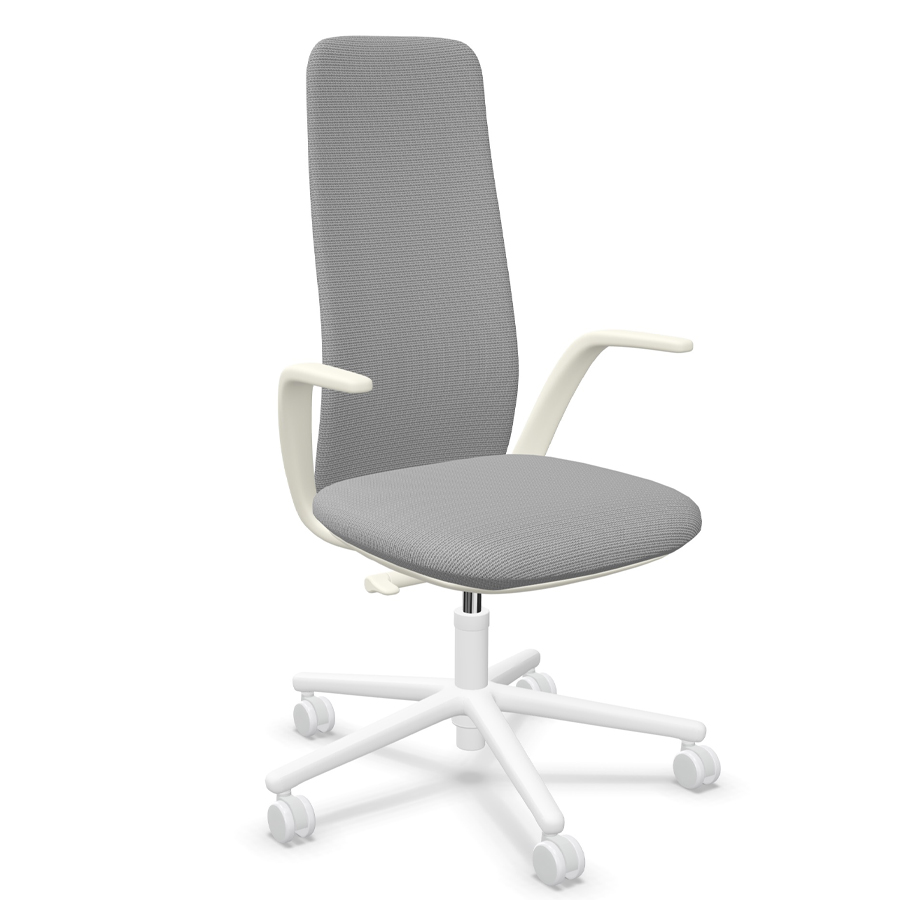 HAWORTH Nia Bürostuhl - Stoff Convert hellgrau - Seitenansicht