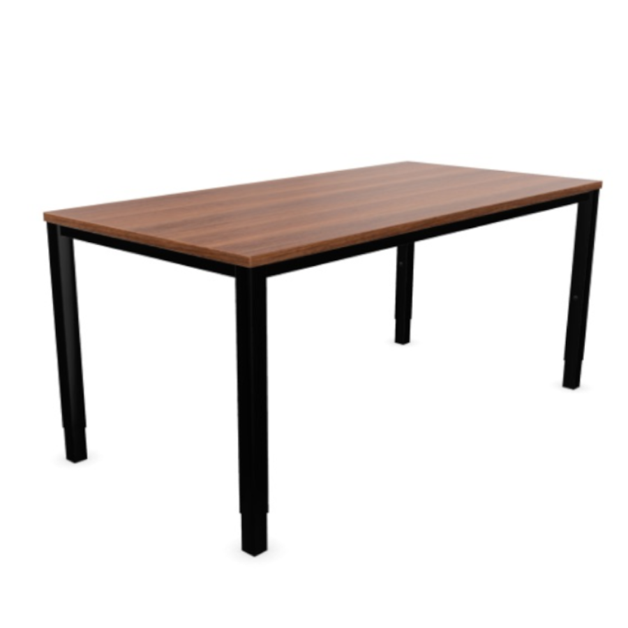 Sinac Tischplatte Nussbaum Natur Gestell Schwarz