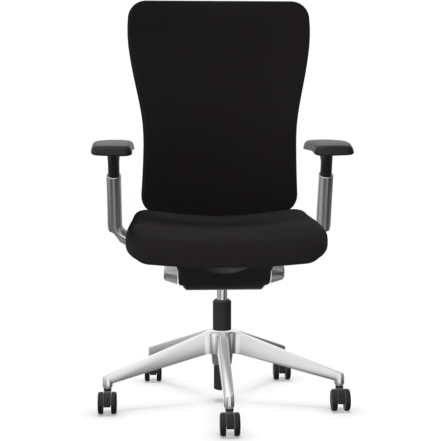 HAWORTH Zody (Comforto 89) Bürodrehstuhl schwarz mit Polsterrücken und Alugestell - Front