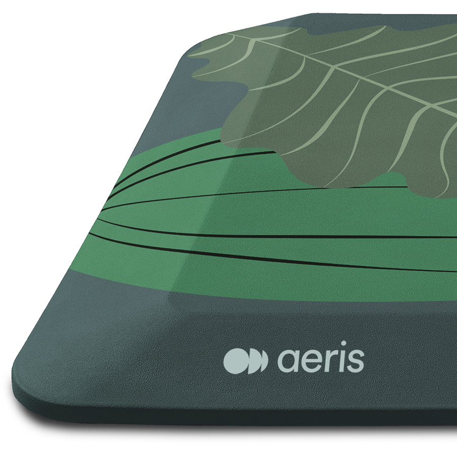 Aeris Muvmat Anti-Ermüdungsmatte schwarz - Bezug Jungle - Detailaufnahme