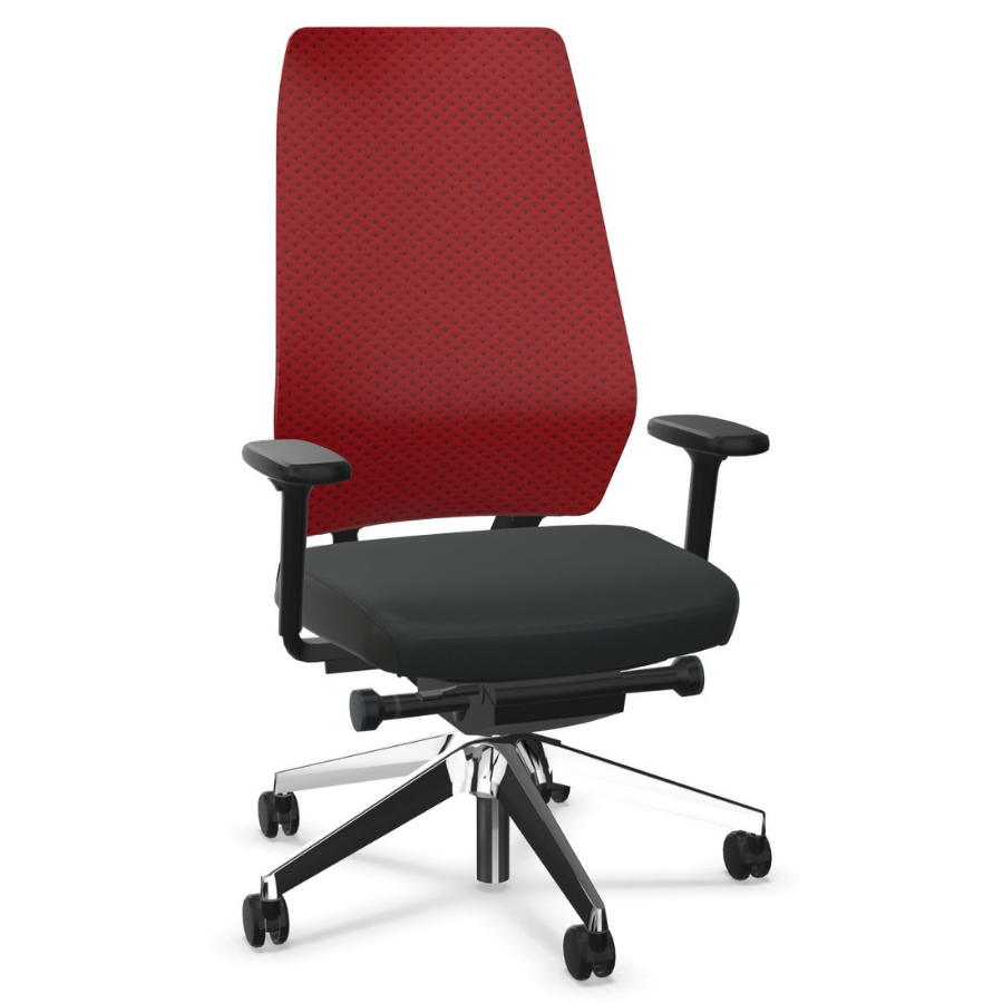 Interstuhl JOYCEis3 (JC31C) Netzfarbe feuerrot Polsterfarbe schwarz