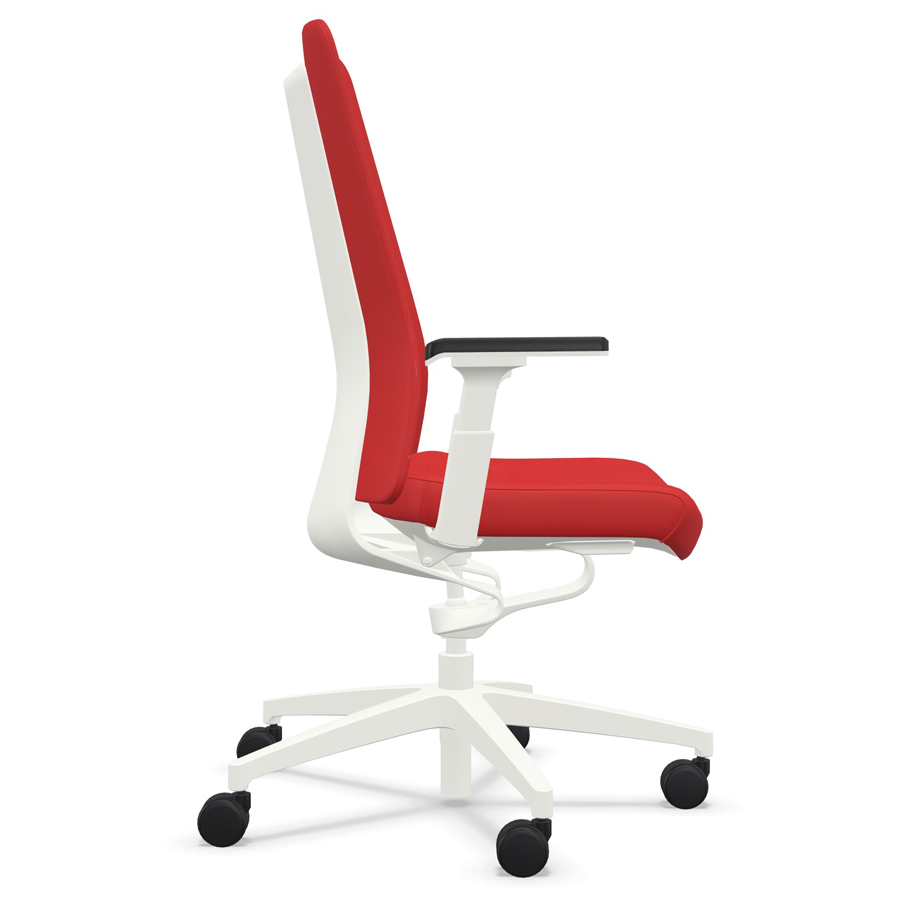 Interstuhl PUREis3 PU113 weiß-blutorange - Seitenansicht