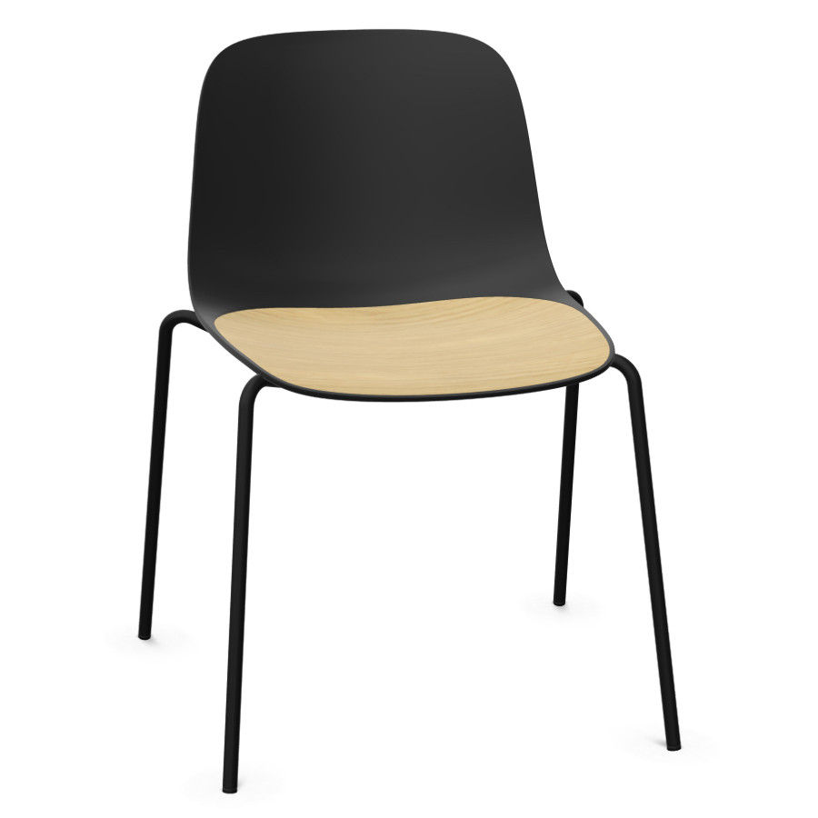 Lapalma Seela S311 schwarz mit holzauflage