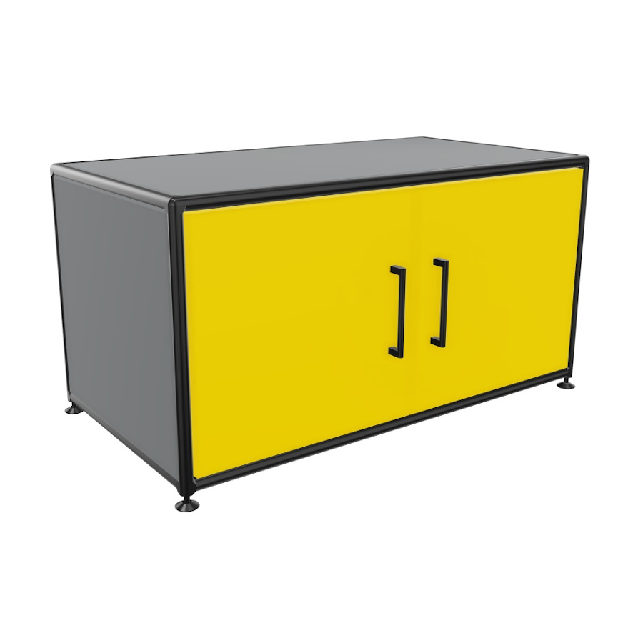 Bosse Lowboard 1 OH Black Edition Le corbusier Breite 80 cm mit Türen