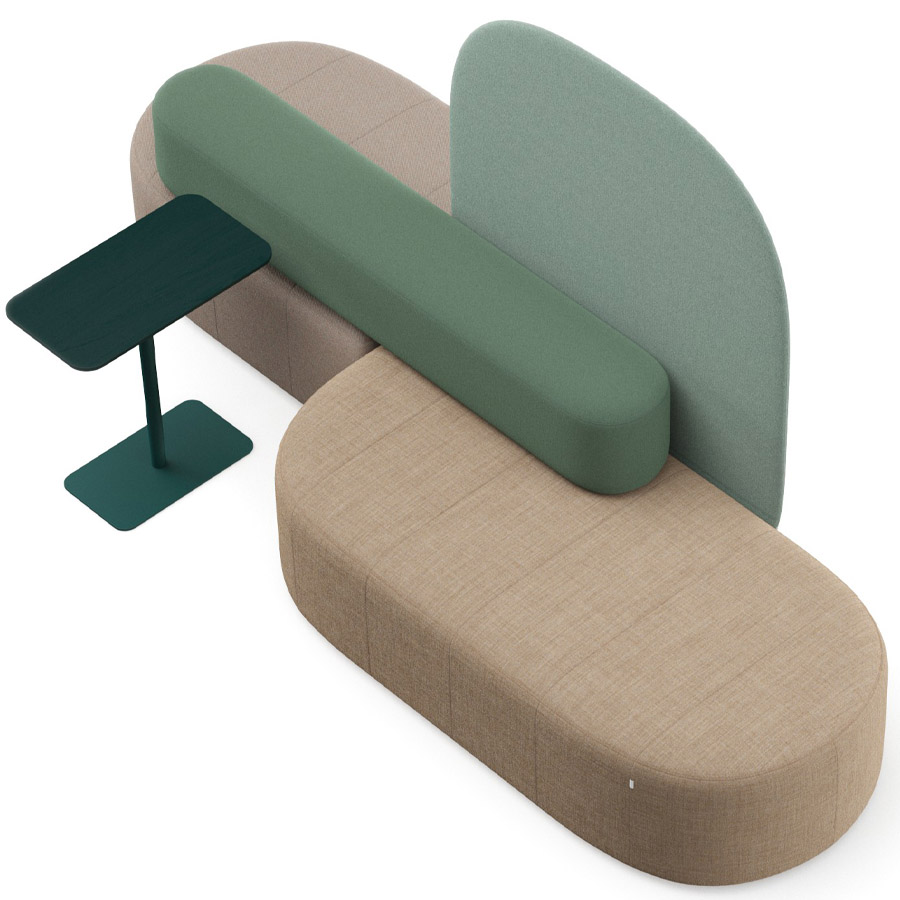 Profim Revo Besprechungsinsel gerade Form braune Konfiguration