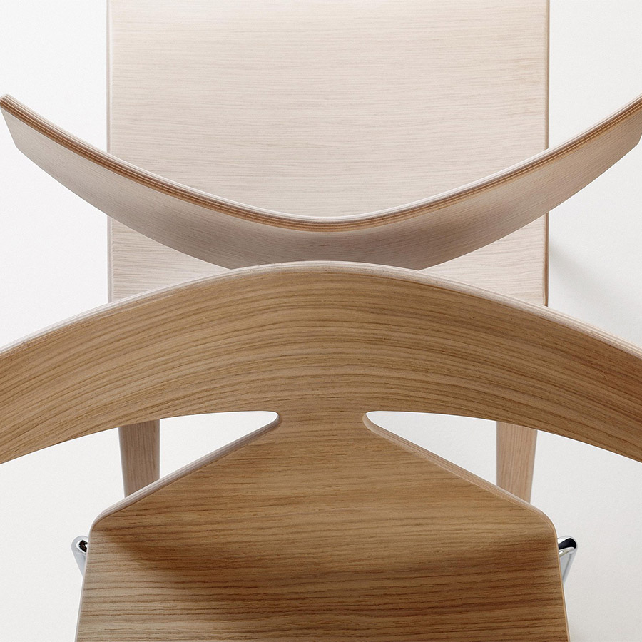 Arper SAYA 3701 Vierfuß Holzbeine - Effekt Teak