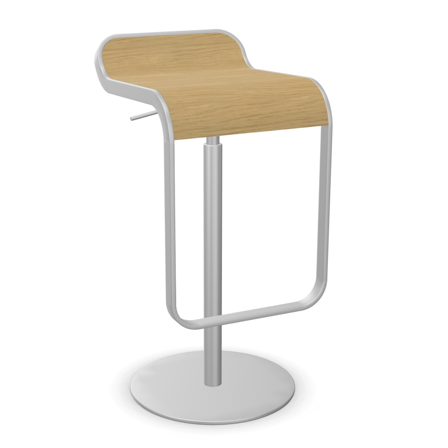 lapalma LEM Gestell verchromt Sitz Eiche gebleicht