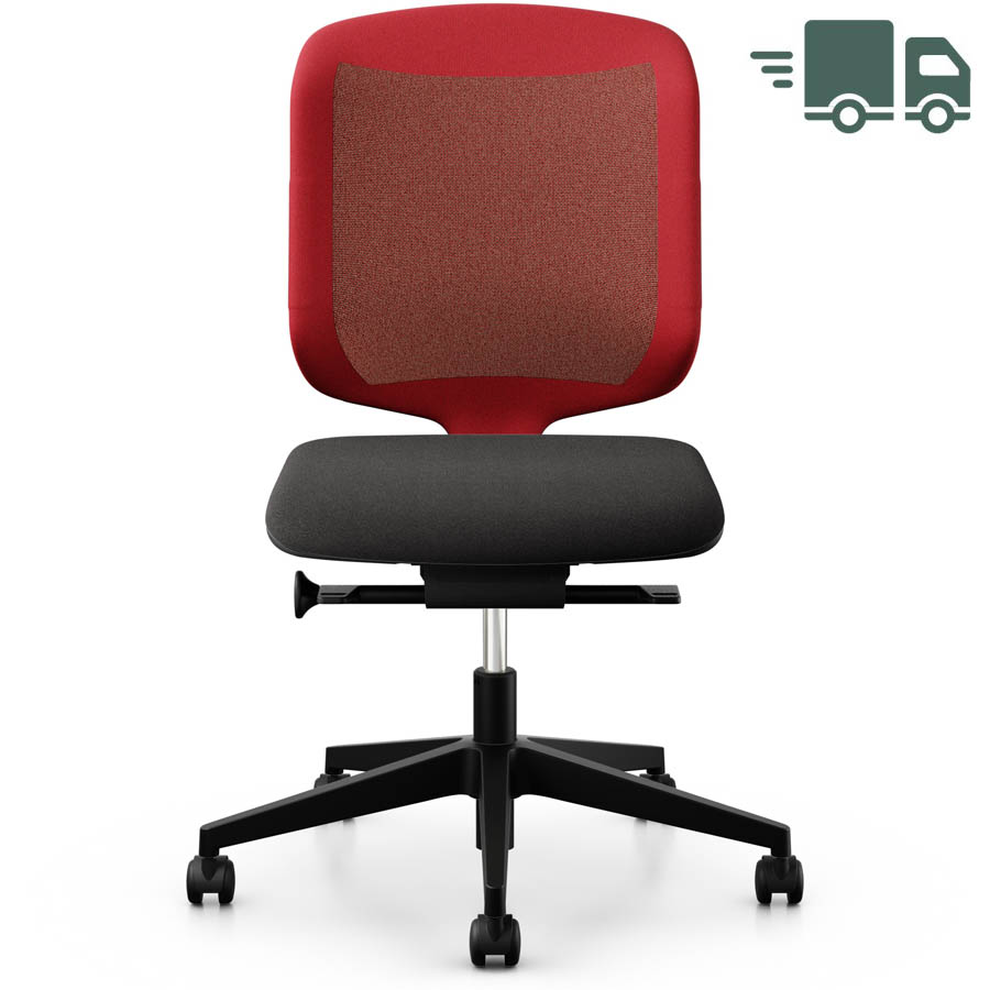 Giroflex 434-3019 rot mit Kunststoff-Fußkreuz - Frontansicht