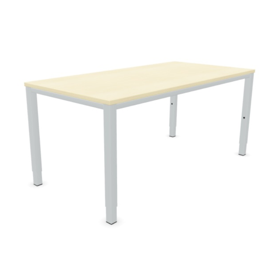 Sinac Tischplatte Ahorn Nachb. Gestell Weißaluminium