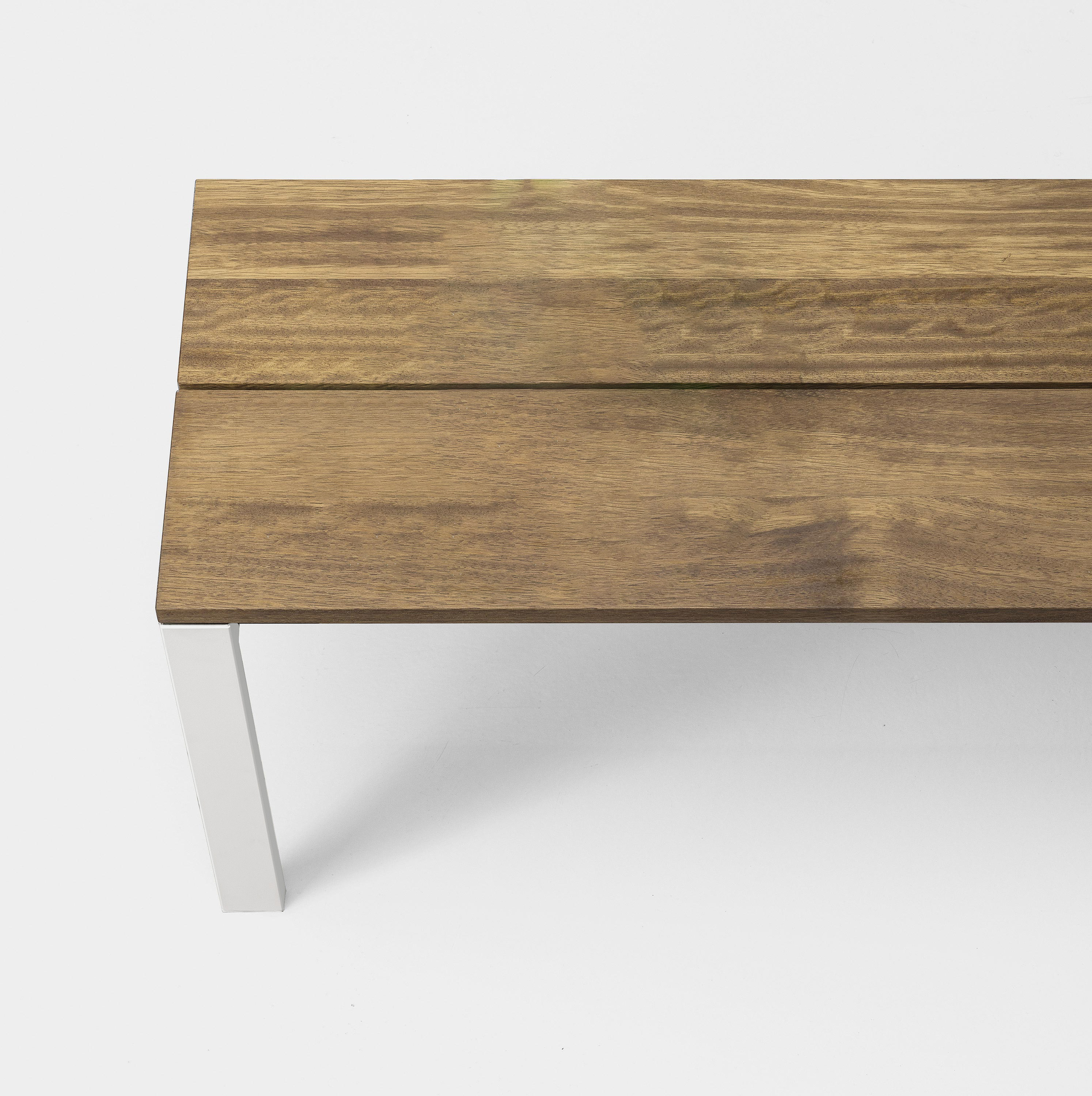 Kristalia be-Easy | Gartenbank Sitzbank | Slatted mit Teakholz Platte | Ansicht von oben