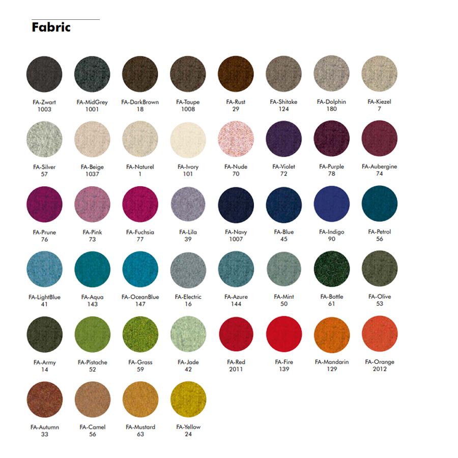 BuzziSpace BuzziFabric Farbübersicht