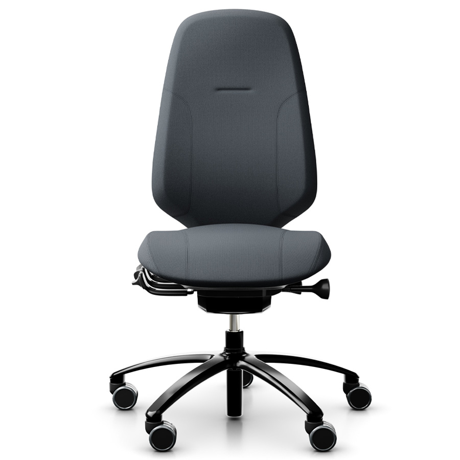 RH Mereo 300 black hohe Rückenlehne - Stoff select grau - Frontansicht