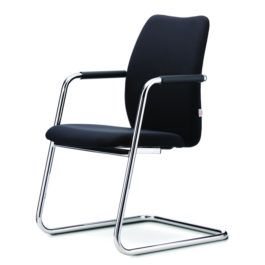 fm Fastline Freischwinger feeling light schwarz | Gestell chrom