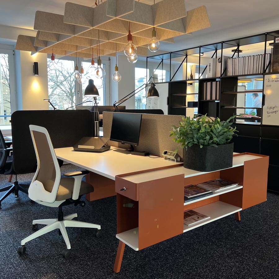 BuzziSpace BuzziGrid | Deckenabsorber | Farbe beige | Beispielbild