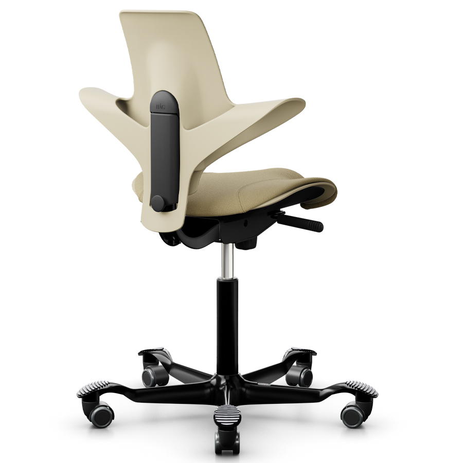 HAG CAPISCO PULS 8020 | Schale Sand | Sitz Select light Ochre | Gestell schwarz