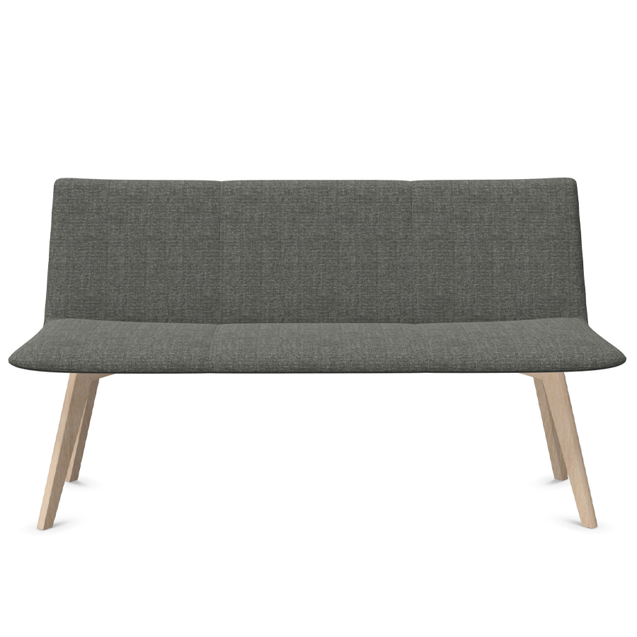 W. Schillig Chevalier Sitzbank mit Holzgestell - Frontansicht