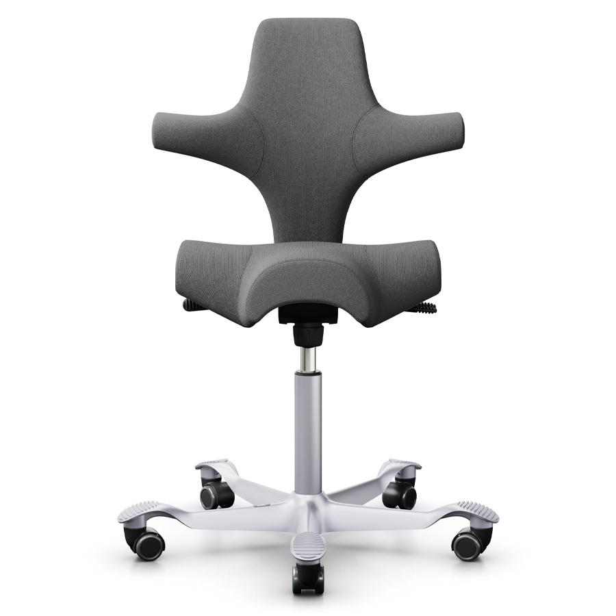 HAG CAPISCO 8106 Stoff Cura dunkelgrau mit Sattelsitz - Frontansicht