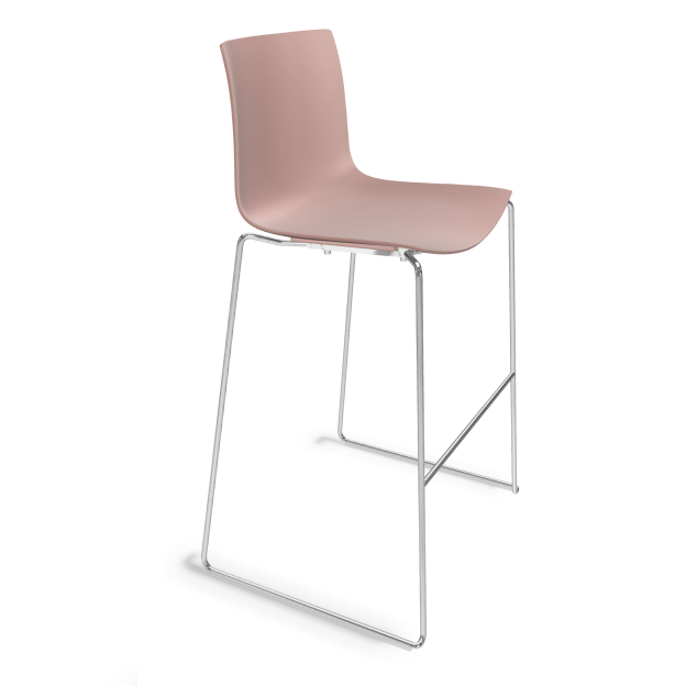 Arper Catifa Barhocker einfarbig altrosa