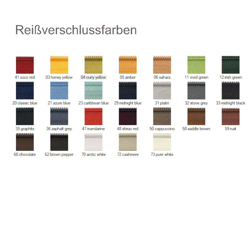 Züco Perillo Lounge Sessel PR 281 - Reißverschluss Farben