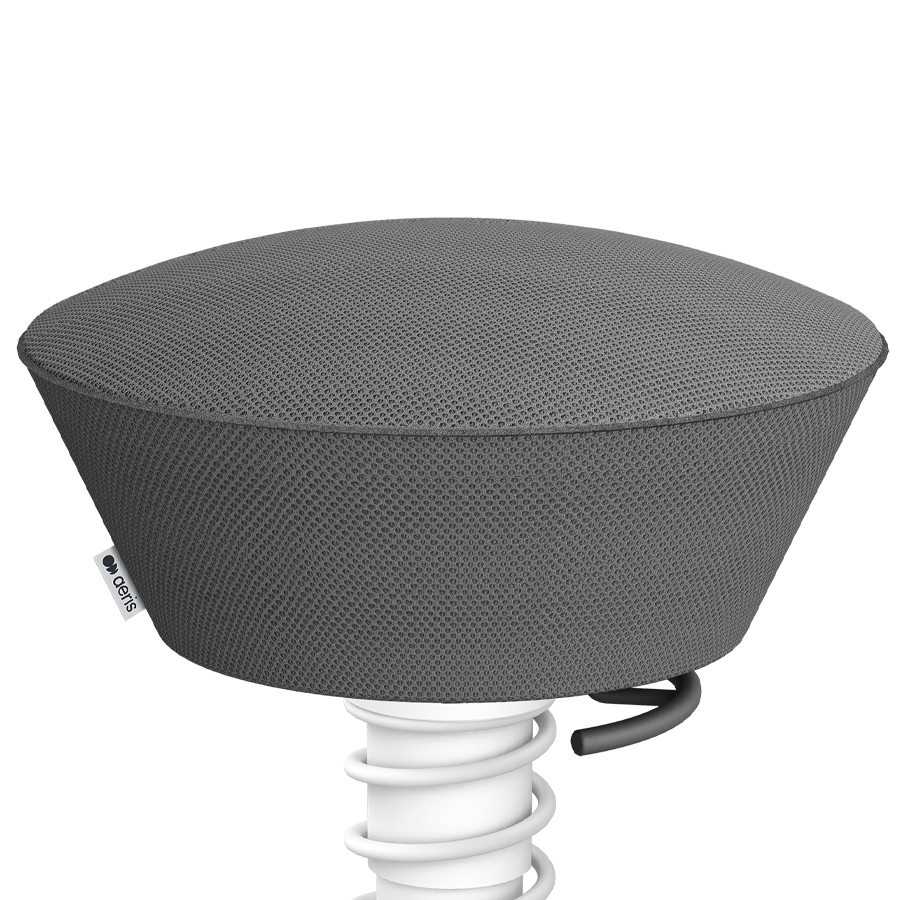 aeris Swopper Bezug AIR mesh grau - Gestell weiß - Nahaufnahme
