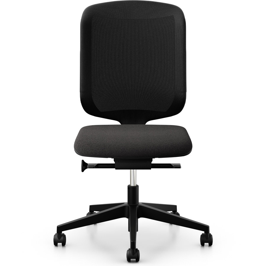 Giroflex 434-4019 schwarz mit Kunststoff-Fußkreuz - Frontansicht