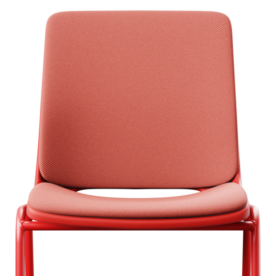 Profim Ana Sitz und Rücken gepolstert | Schale Poppy | Gestell Lingon | Bezug Oceanic OCI012