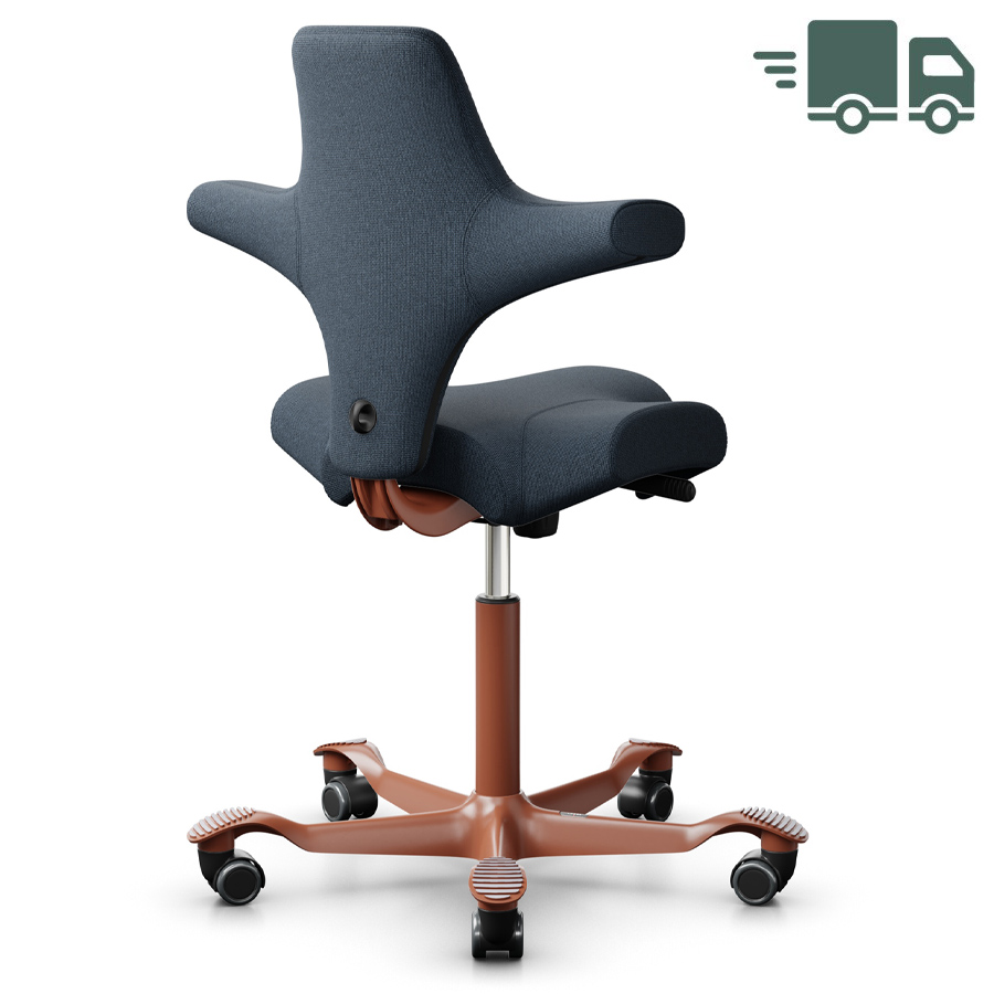 HAG CAPISCO 8106 Stoff Cura dunkelblau mit Sattelsitz - Gestell Blush rose