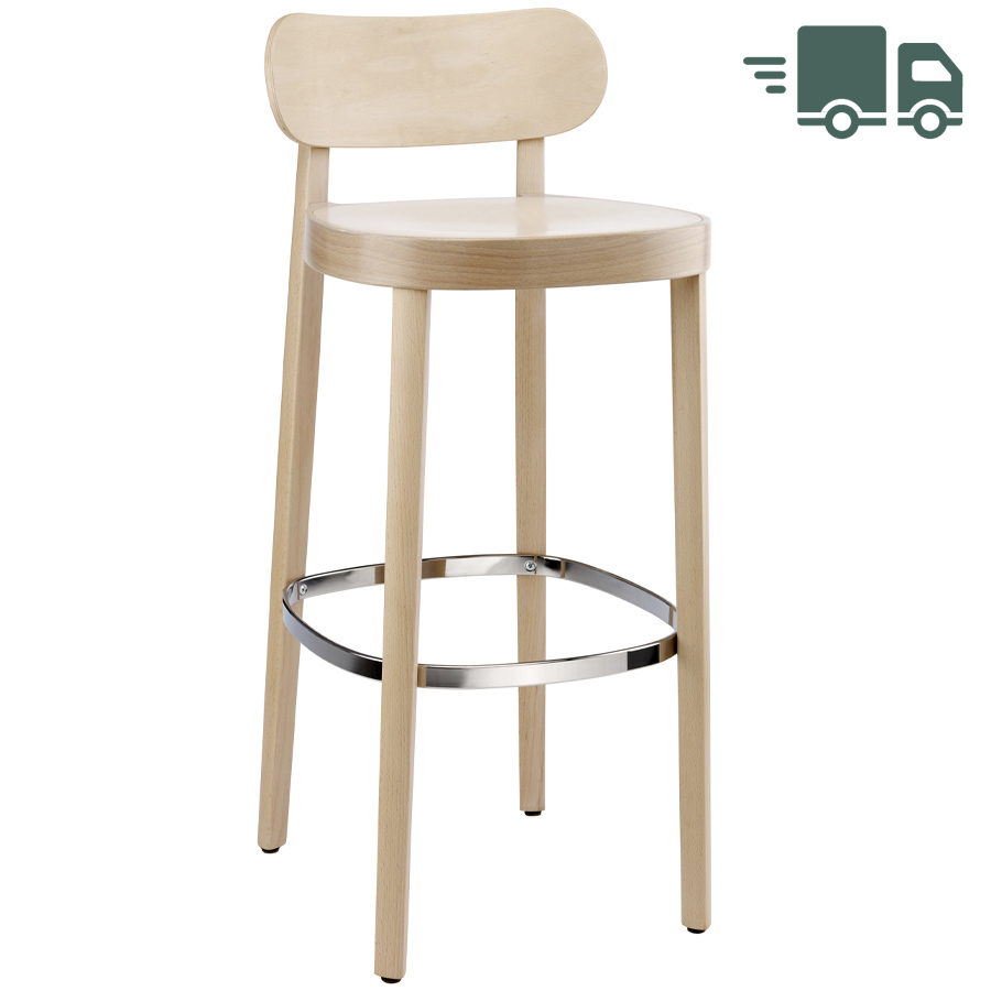 THONET 118 MH Barhocker mit Muldensitz Buche gebeizt aufgehellt