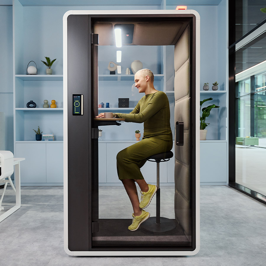 Hushfree.S Akustikbox Korpusfarbe weiß, Stoff Beige