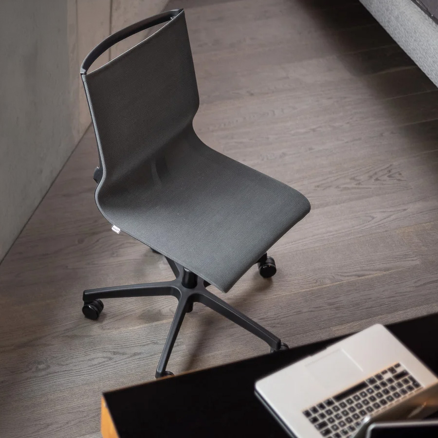 Rim Zero G Gestell schwarz, Sitzpolster 441 schwarz, ohne Armlehnen, Fußkreuz schwarz