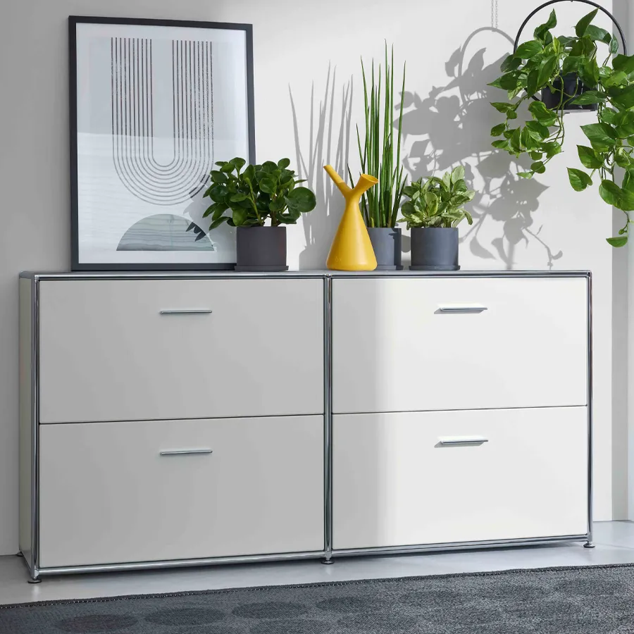 Bosse Solutions Sideboard weiß mit 4 Schubladen