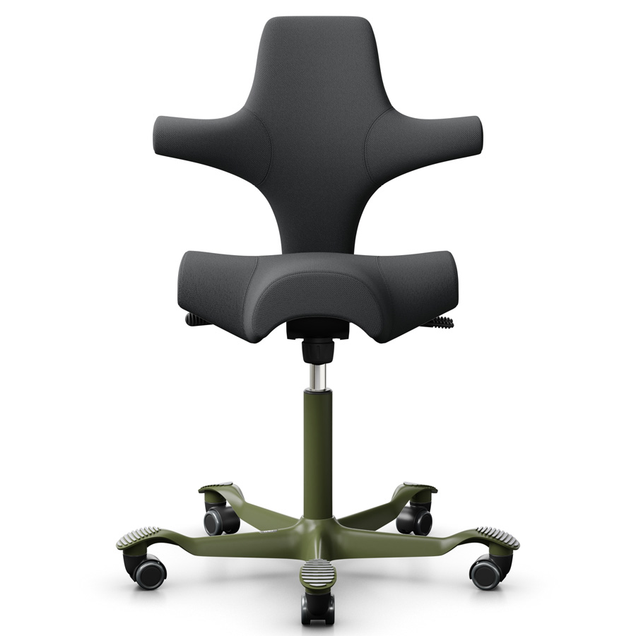 Hag Capisco 8106  - Stoff Select grau - Gestell moss grey