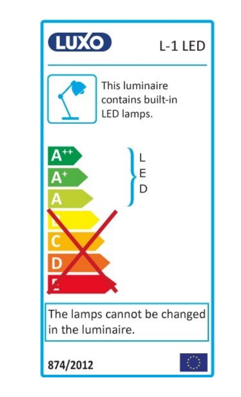 Glamox Luxo L-1 LED Energielabel