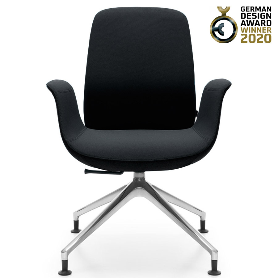 Profim ElliePro 20HST Beispielbild - 4-armiges Fußkreuz mit Gleitern chrom - Front