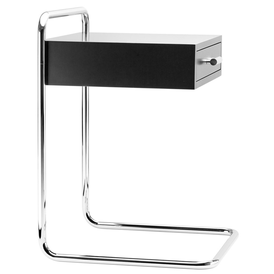 THONET B 117 Beistelltisch mit Schublade | Ausführung schwarz