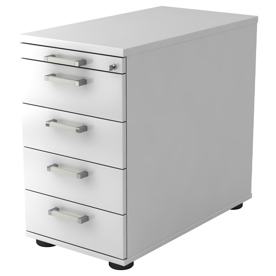 RWH Rollcontainer TOWER weiß - Chromgriff Metall