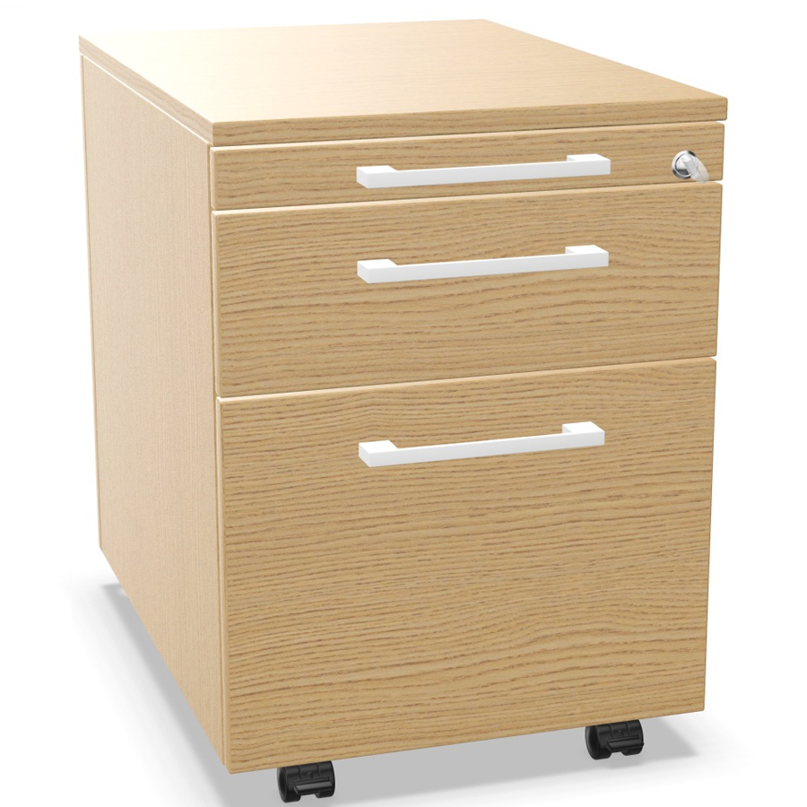 Palmberg Orga Plus Container Eiche Griffe weiß