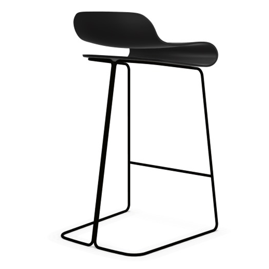 Kristalia BCN Barhocker mit Kufengestell schwarz - Höhe 66 cm