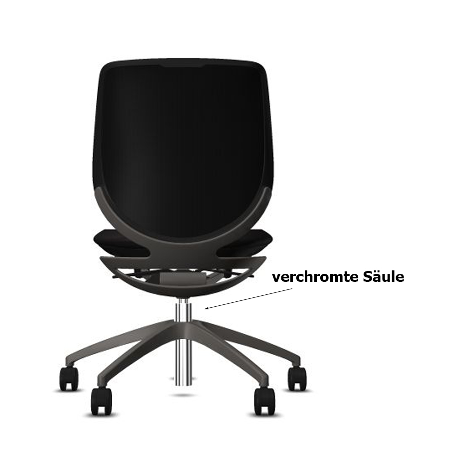 Giroflex 313 Drehstuhl - verchromte Säule