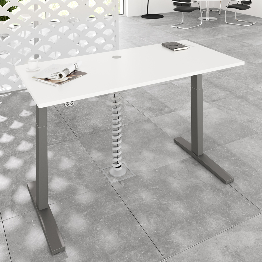 RWH Action Schreibtisch elektrisch verstellbar - weiß/graphit