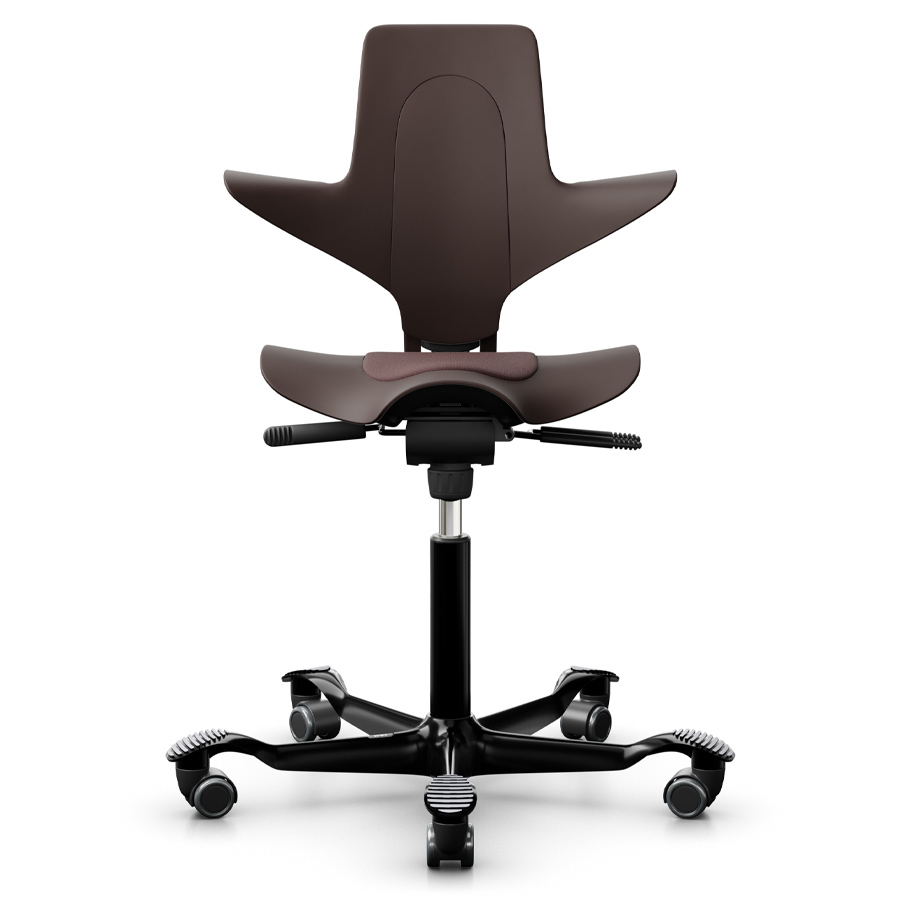 HAG CAPISCO PULS 8010 braun mit Stoff Select chestnut - Gestell schwarz - Frontansicht