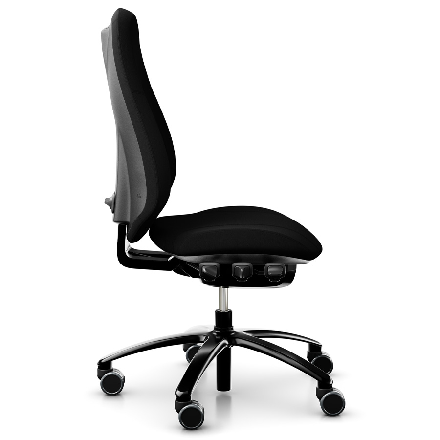 RH Mereo 300 black hohe Rückenlehne - Stoff Xtreme schwarz - Seitenansicht