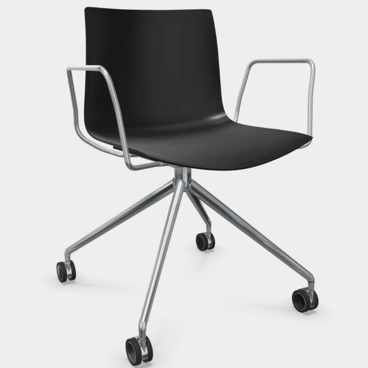 Arper Catifa 46 0369 schwarz mit Armlehnen
