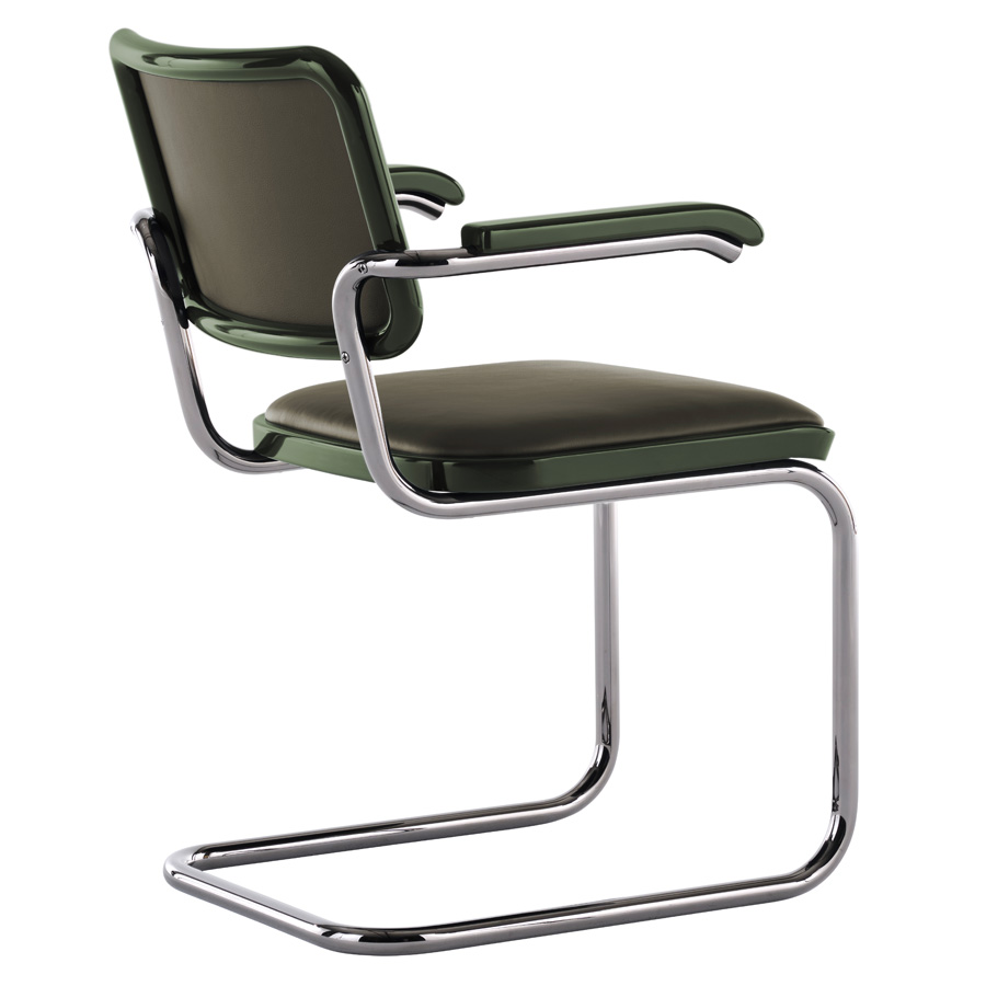 JS. THONET S 64 P SERIOUS 03 | Buche grün Hochglanzlack | Rückansicht