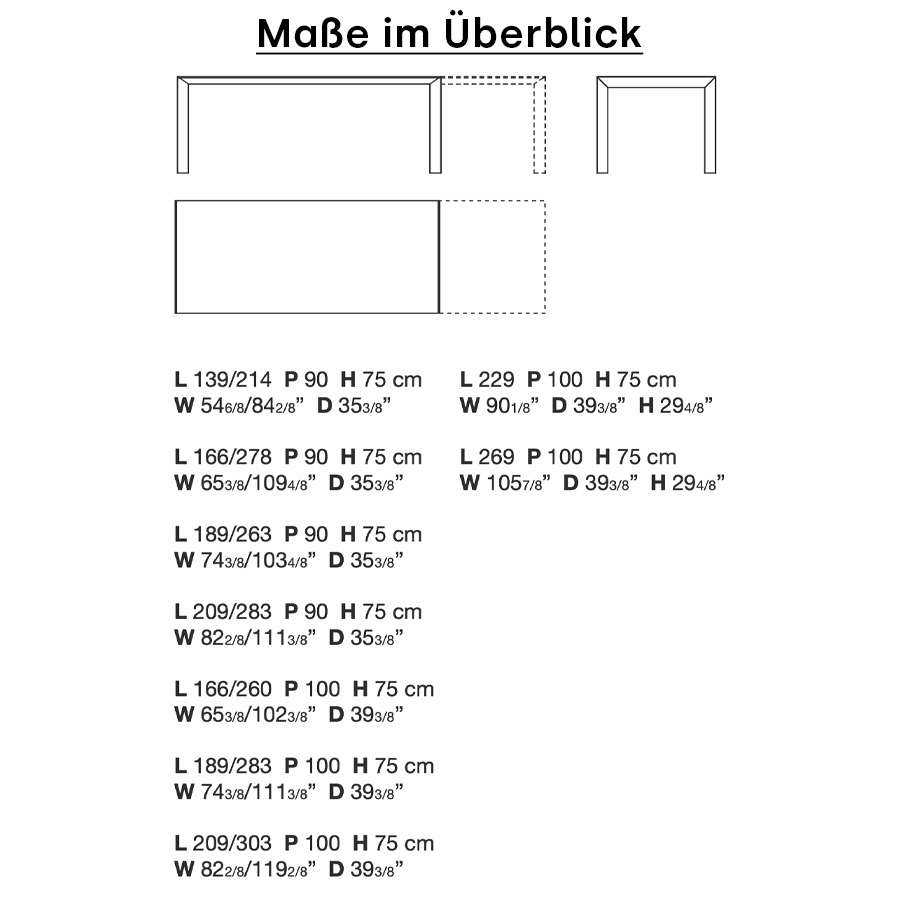 Kristalia Nori - Maße