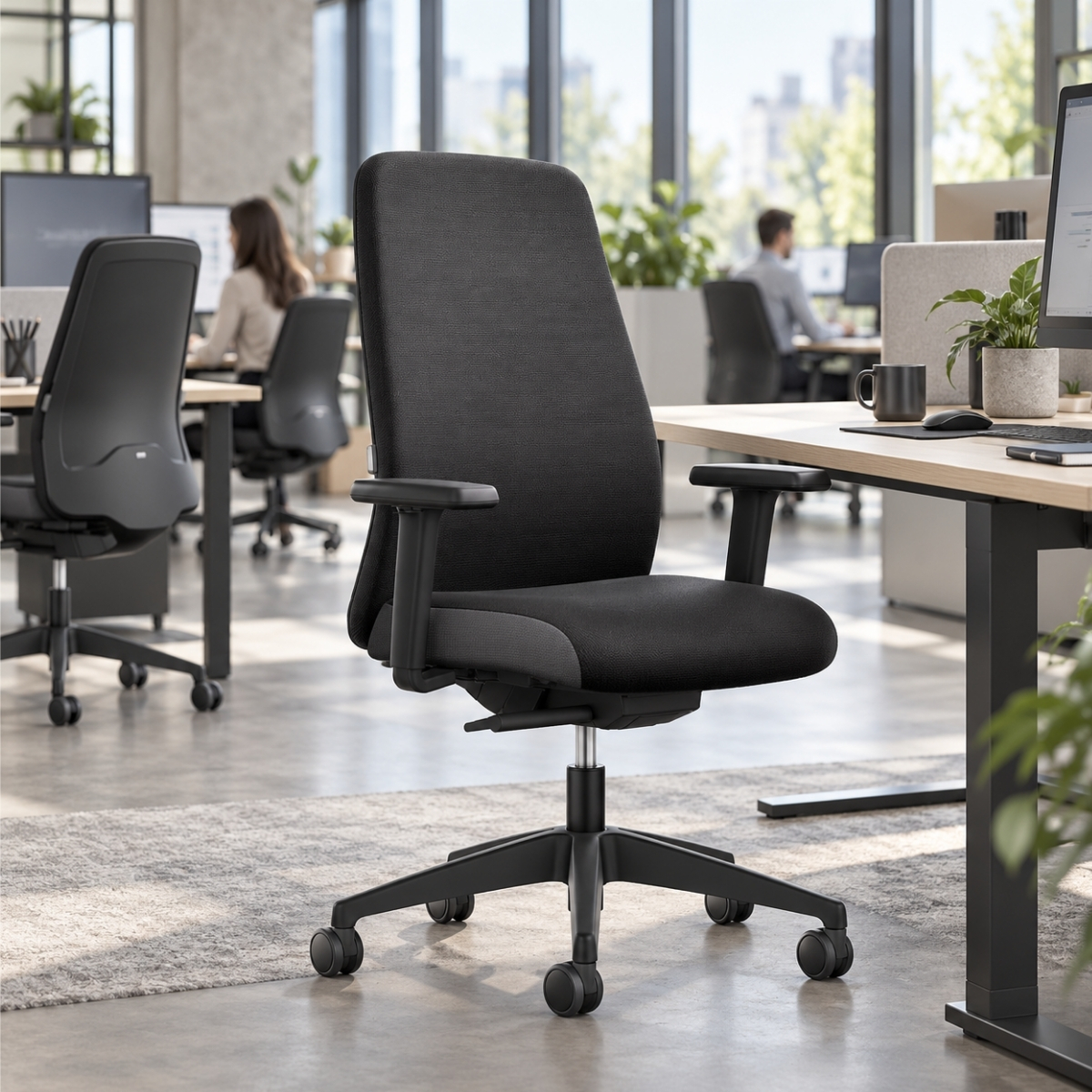 Interstuhl EVERYis1 156 EV15R | Bürostuhl schwarz | Polsterrücken