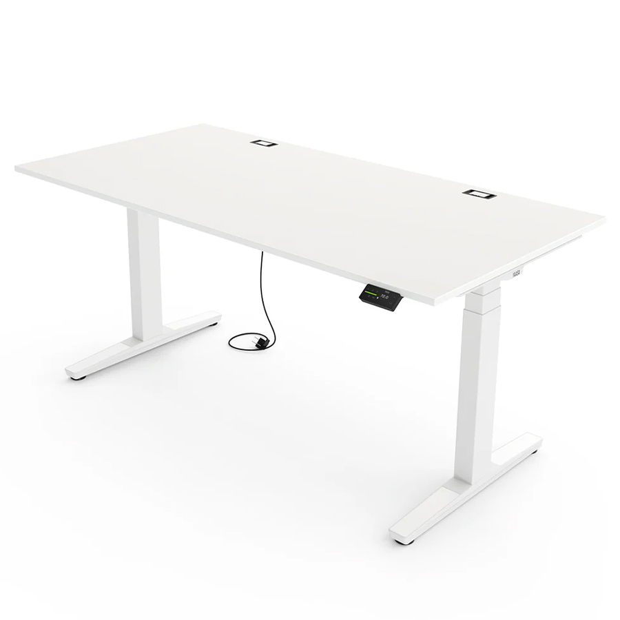 Yaasa Desk Expert Gestell weiß, Tischplatte Weiß