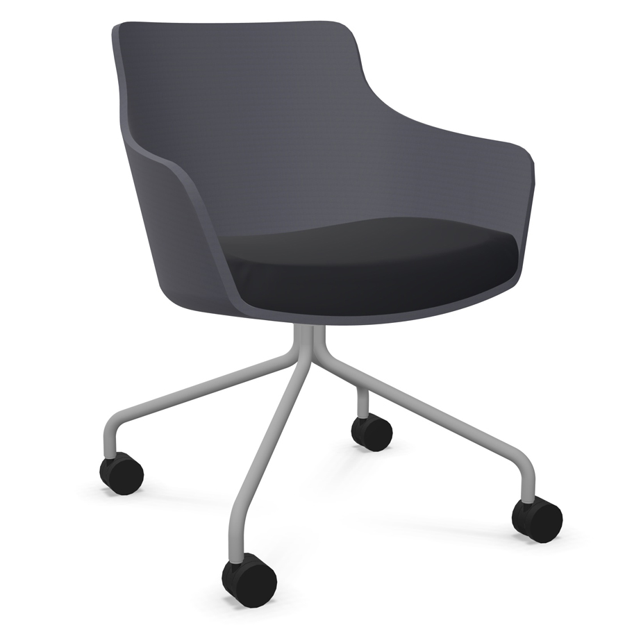 Klöber WOOOM (woo57) Sessel niedrig mit Rollen - Farbbeispiel