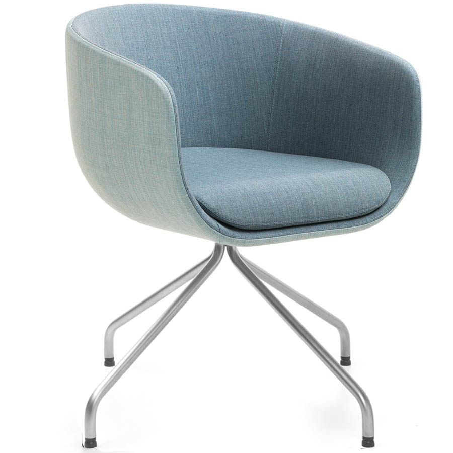 Profim Nu 20H Spinnenfuß chrom - Bezug zweifarbig blau Remix